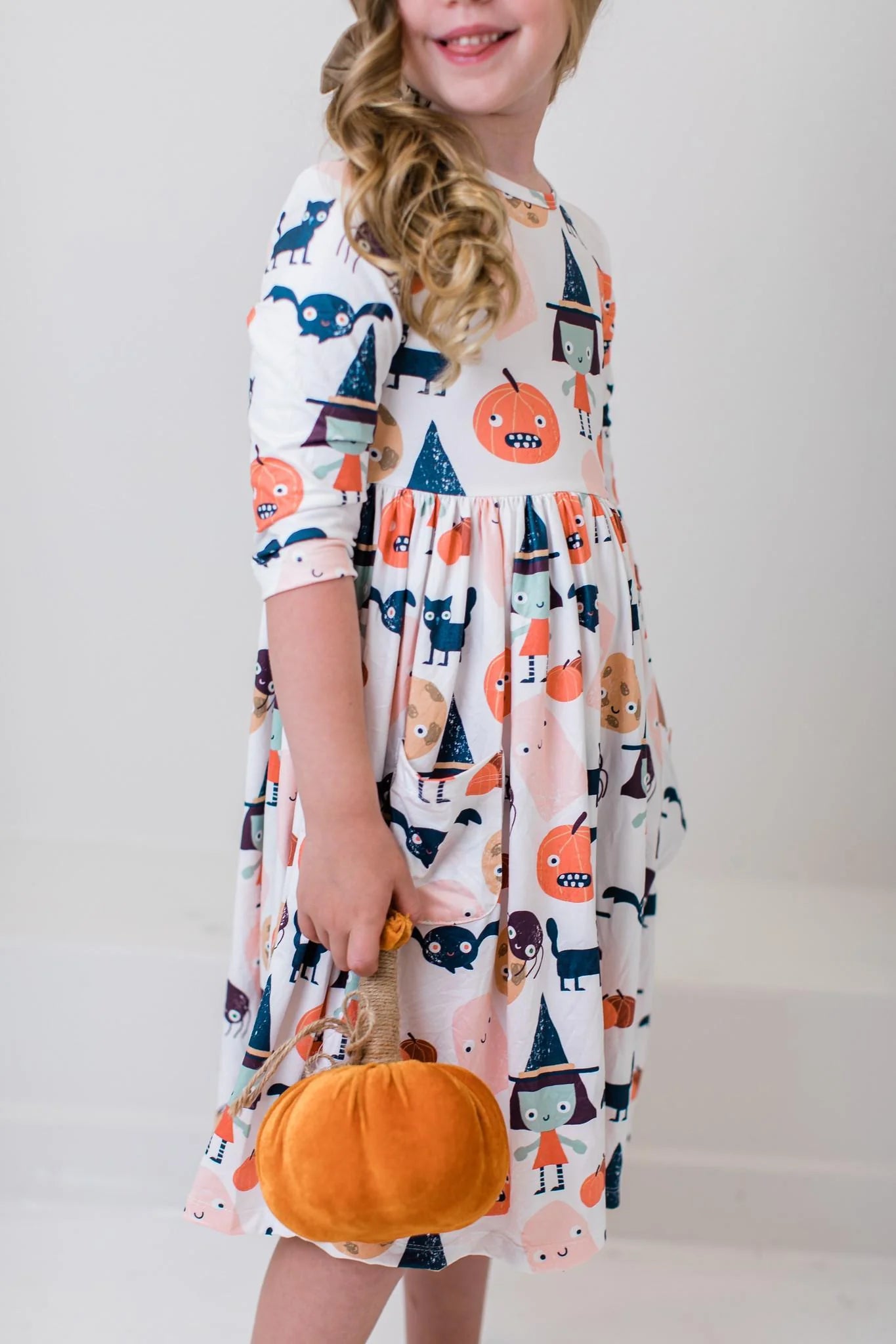 Mila & Rose Boo Crew Pocket Twirl Dress