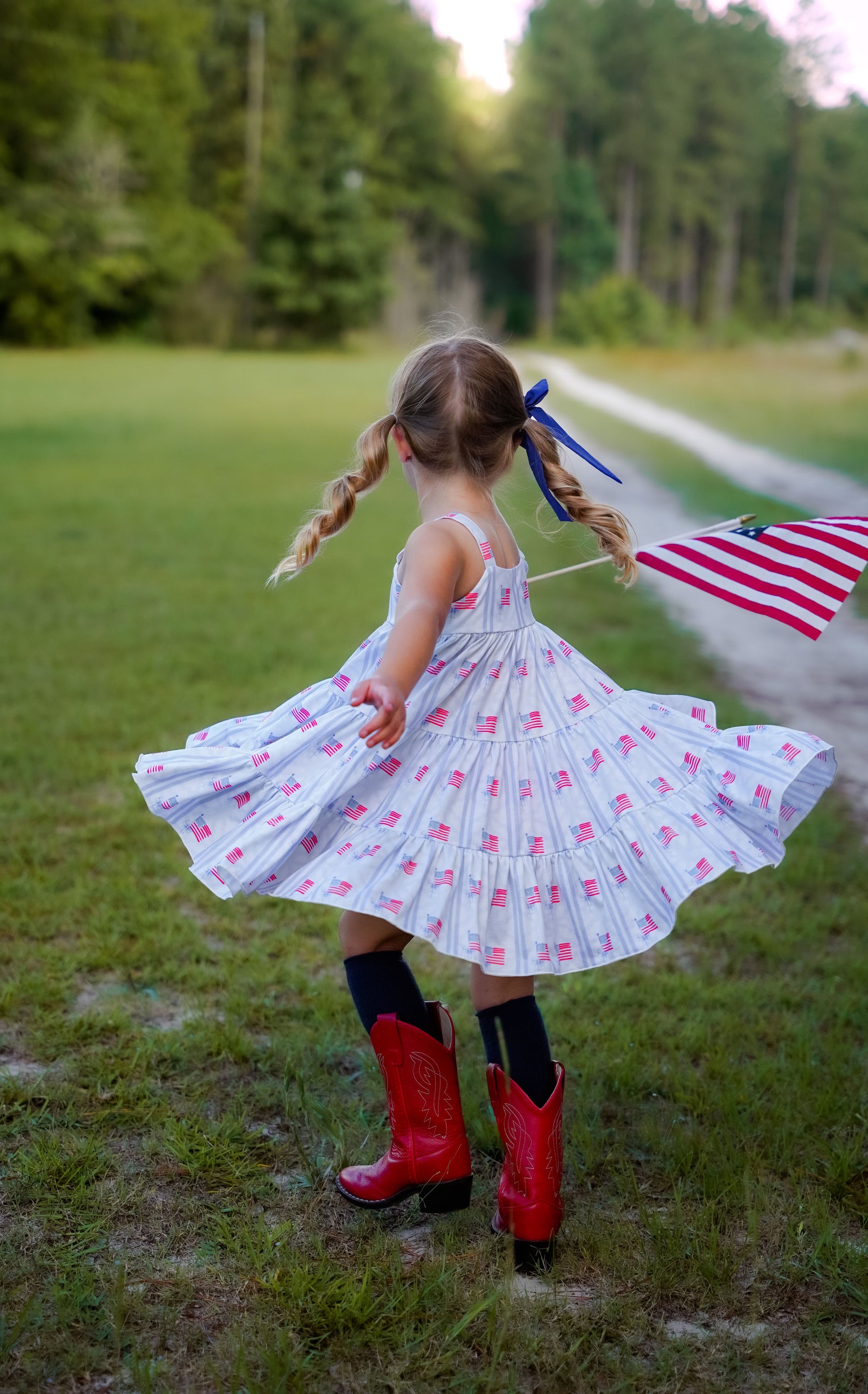 Be Girl Clothing Stars & Stripes Garden Twirler