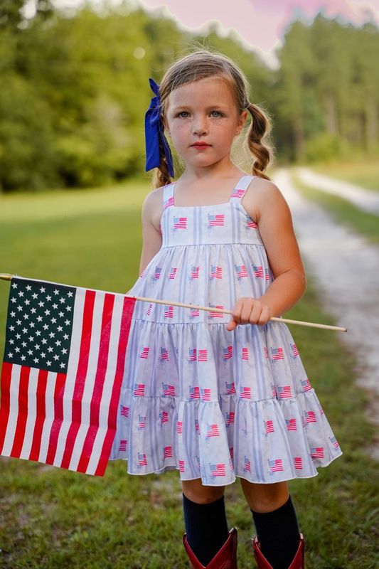 Be Girl Clothing Stars & Stripes Garden Twirler