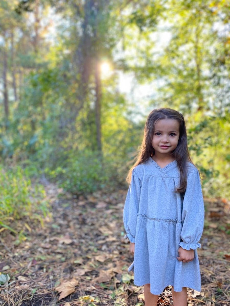 Vignette Girls Hunter Dress - Grey