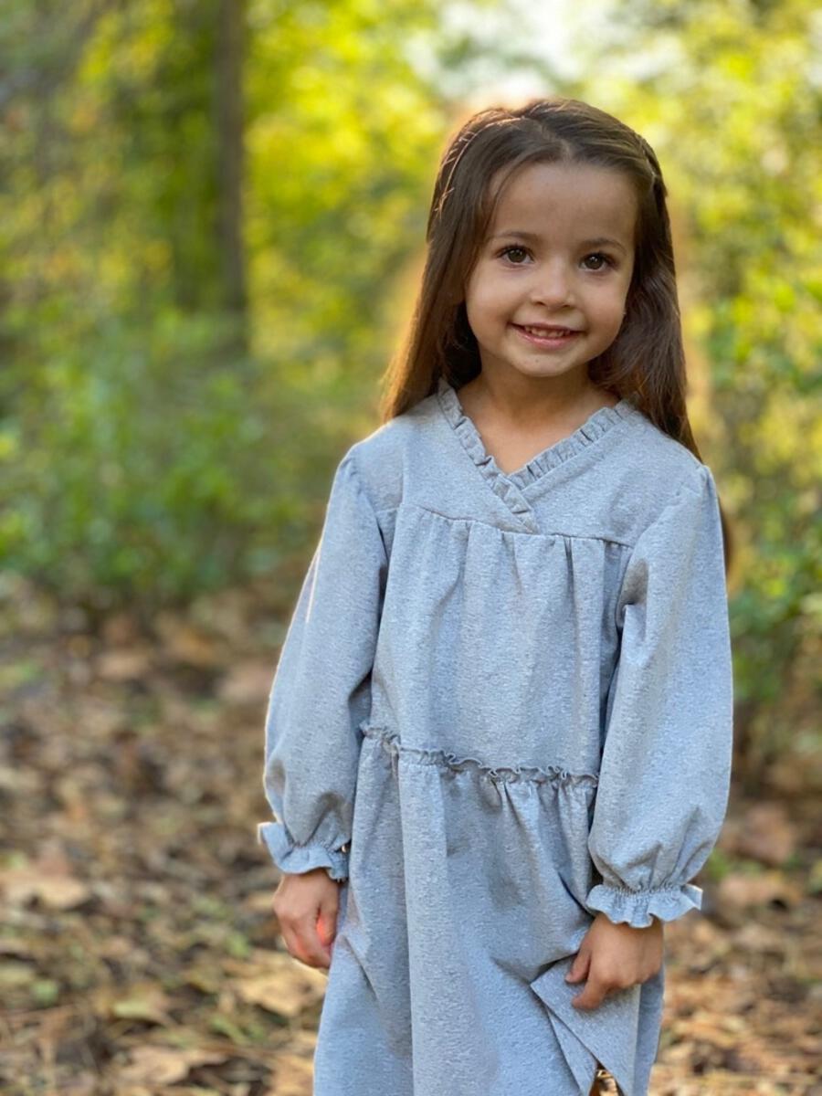 Vignette Girls Hunter Dress - Grey