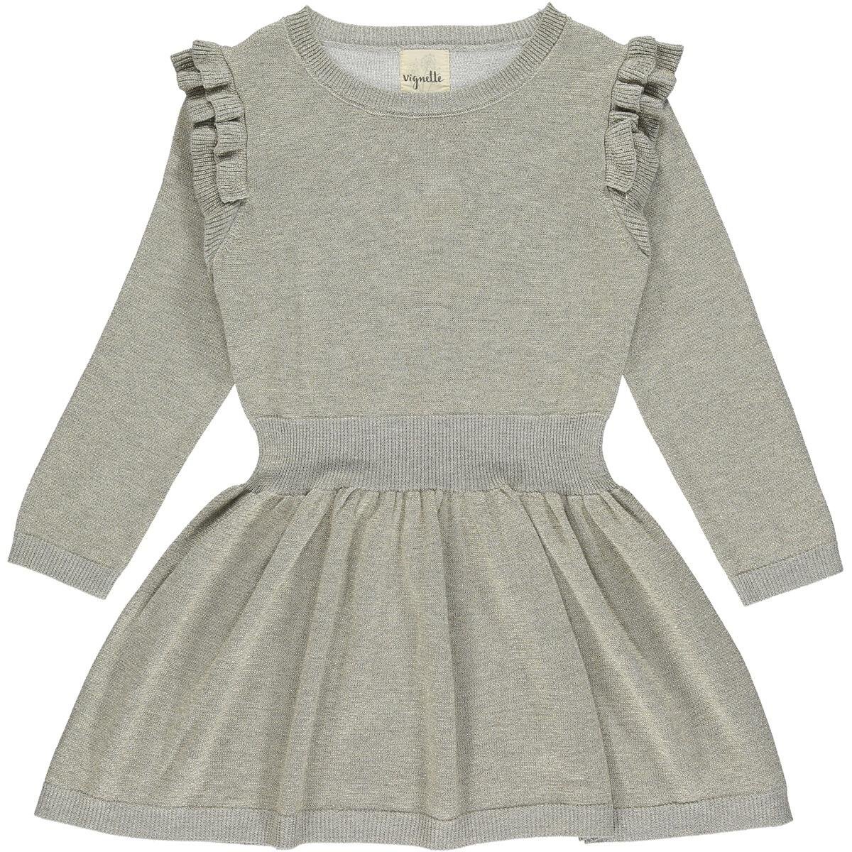 Vignette Girls Carrie Dress - Heathered Grey