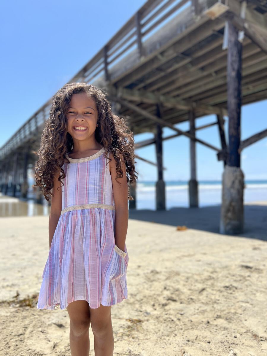 Vignette Girls Nina Dress - Red/Pink/Navy Stripe
