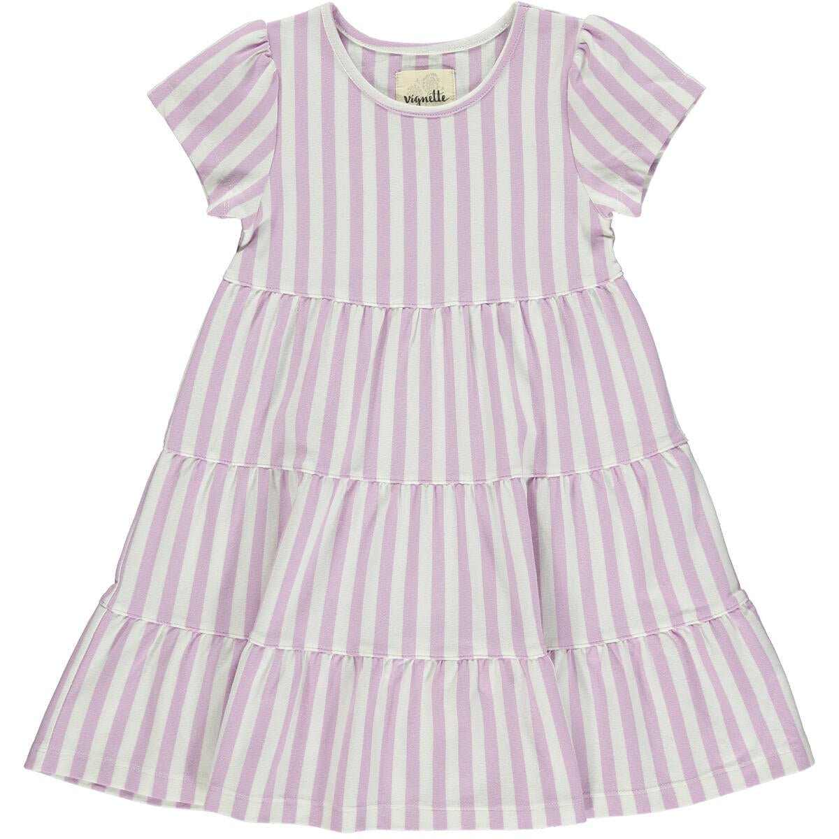 Vignette Girls Iona Dress - Lavender/Cream