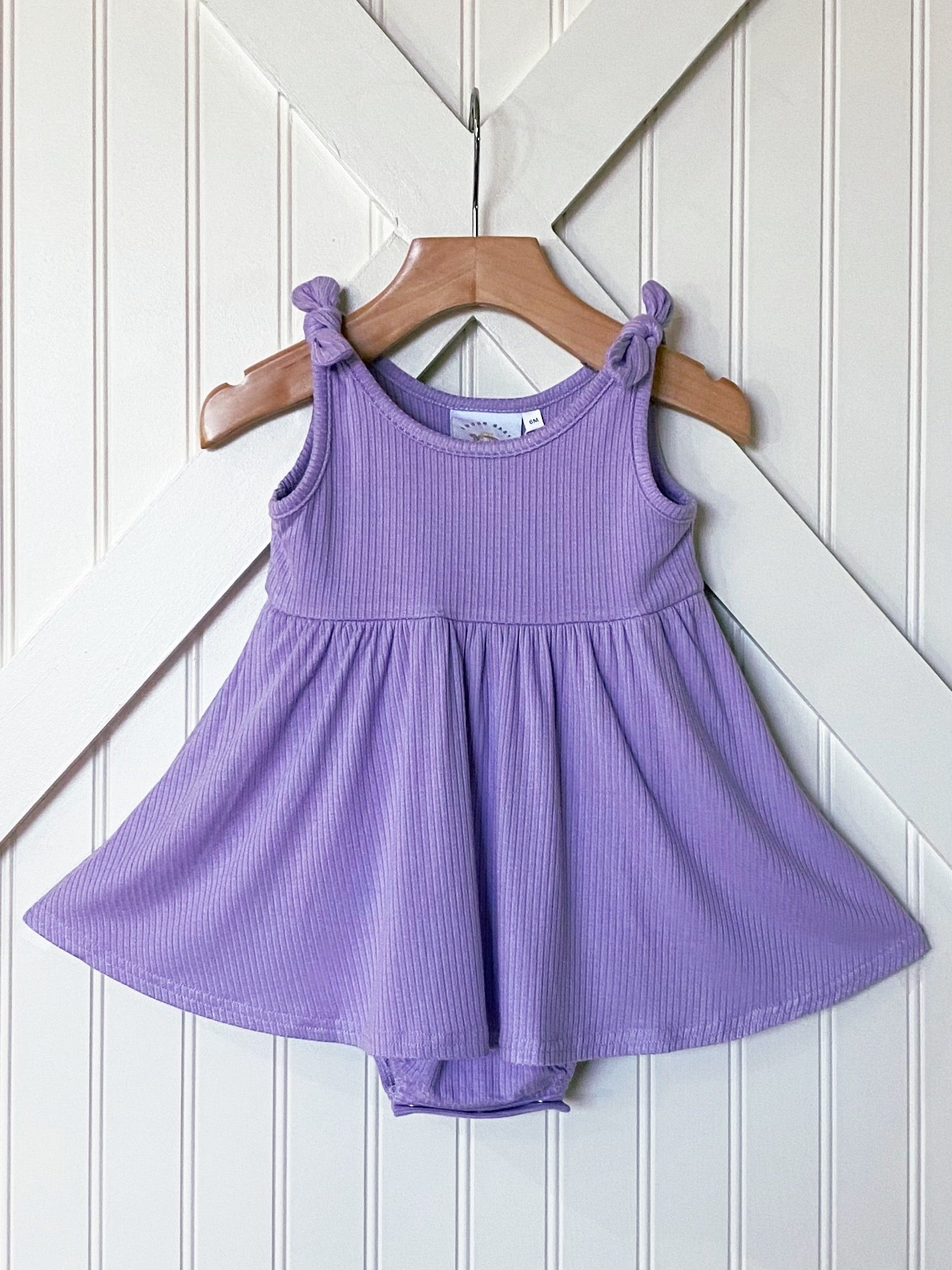 Swoon Baby Orchid Bamboo Ribbed Bubble Dress Style 22-86