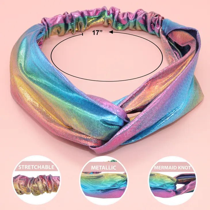 Frog Sac Metallic Mermaid Knot Headbands