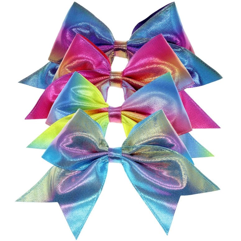 Frog Sac Large Metallic Mermaid Hair Bows - 4 Pack