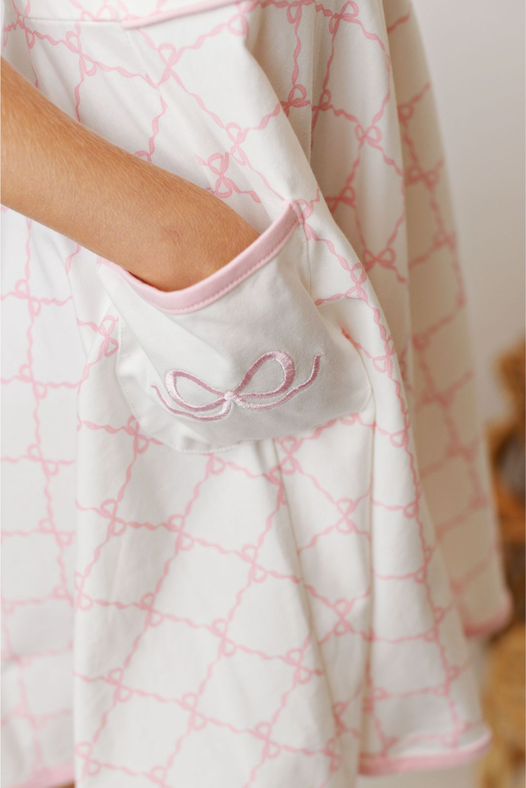 Swoon Baby Bows N' Berries Proper Picot Pocket Dress Style 23-60