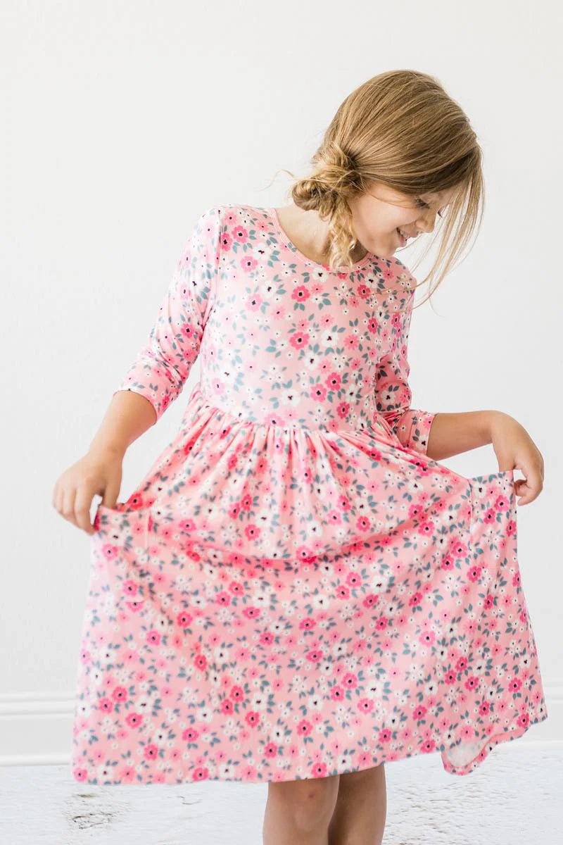 Mila & Rose Azalea 3/4 Sleeve Pocket Twirl Dress