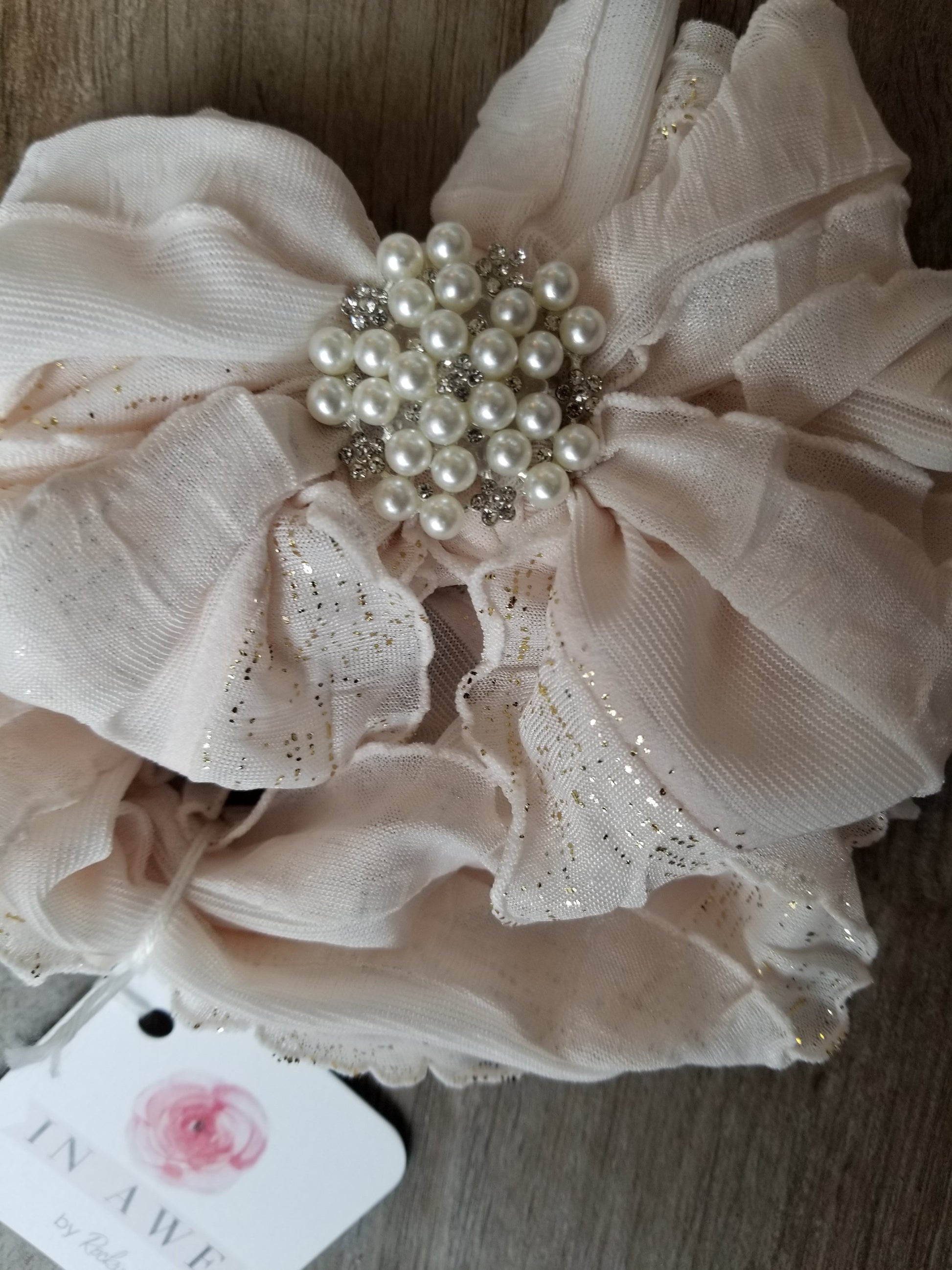 In Awe Couture Pearl Ruffled Headbands