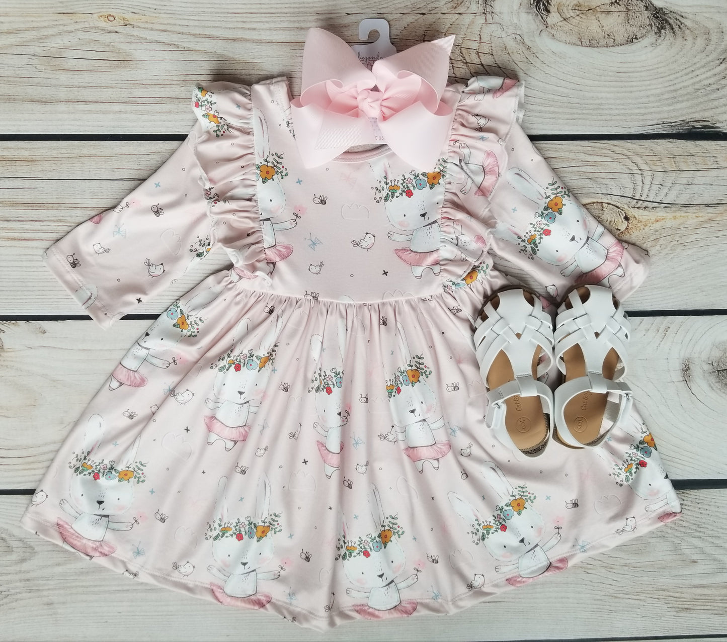 Mila & Rose Don't Worry, Be Hoppy Ruffle Twirl Dress