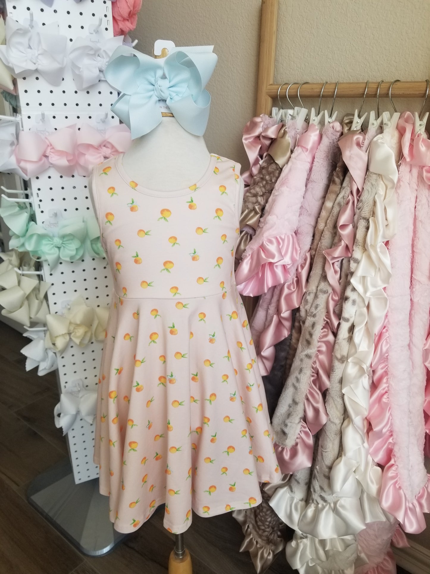 Swoon Baby Georgia Peach Ballet Bow Twirl Dress Style 23-20