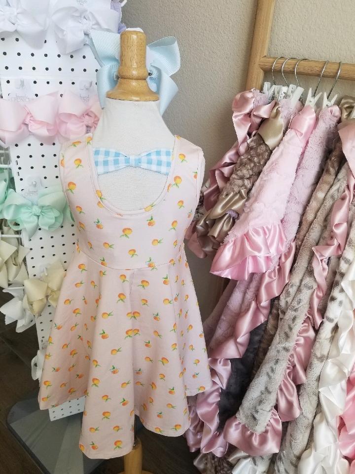 Swoon Baby Georgia Peach Ballet Bow Twirl Dress Style 23-20