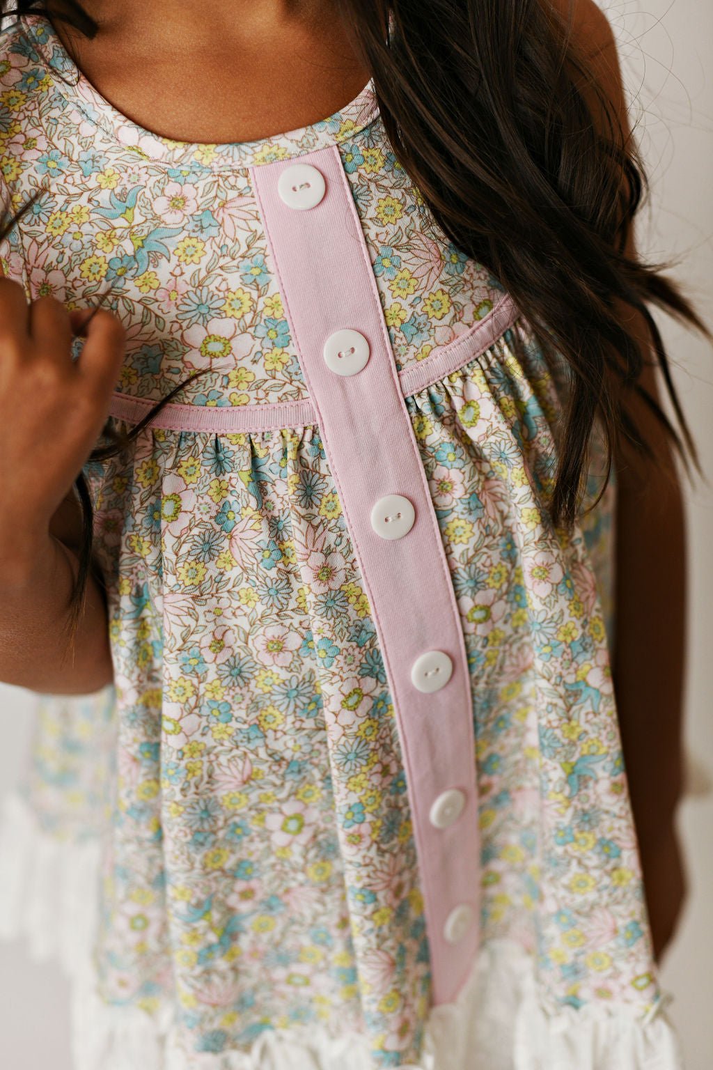 Serendipity Clothing Fields of Joy Eyelet Trim Tunic Top with Shorties