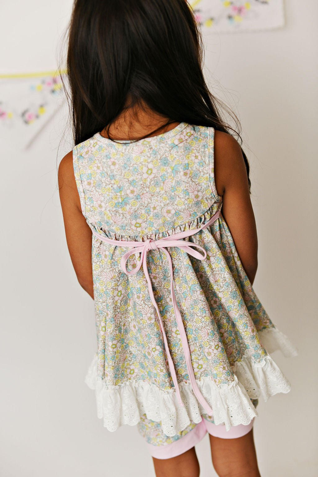 Serendipity Clothing Fields of Joy Eyelet Trim Tunic Top with Shorties