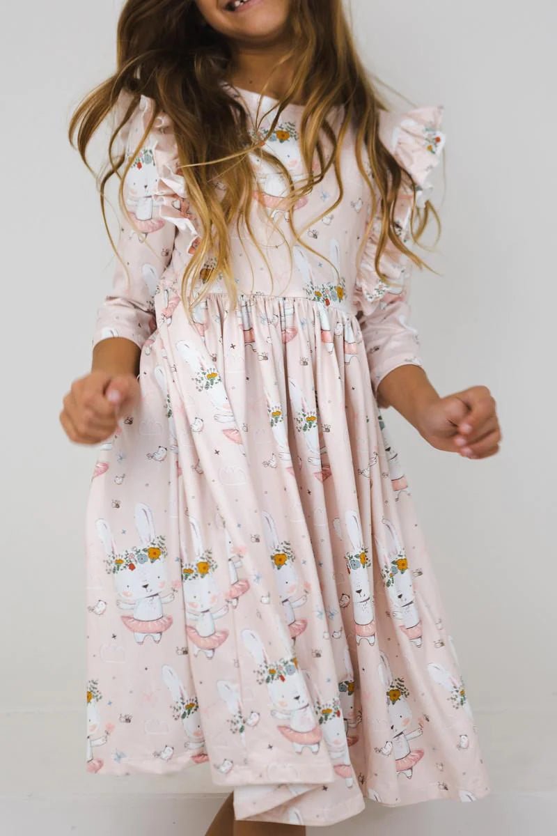 Mila & Rose Don't Worry, Be Hoppy Ruffle Twirl Dress