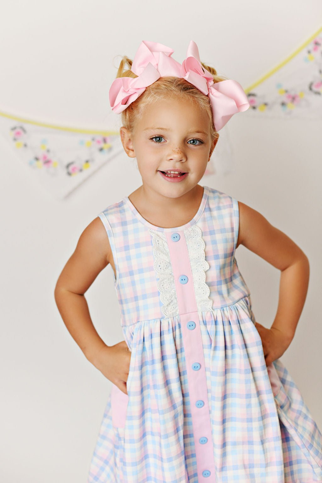 Serendipity Clothing Springtime Blues Tier Dress