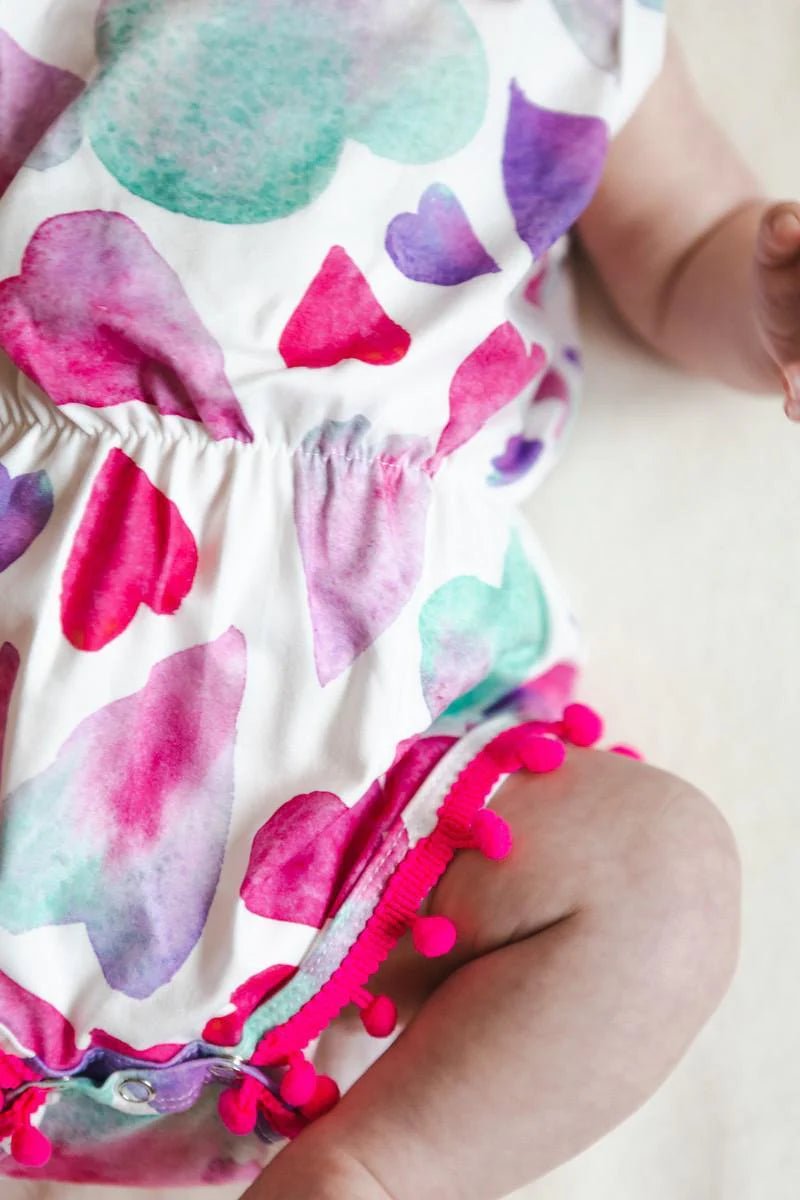 Mila & Rose Light Hearted Pom Pom Romper