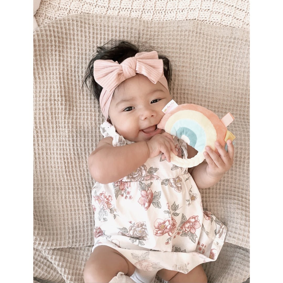 Itzy Ritzy Rainbow Plush Rattle Pal with Teether