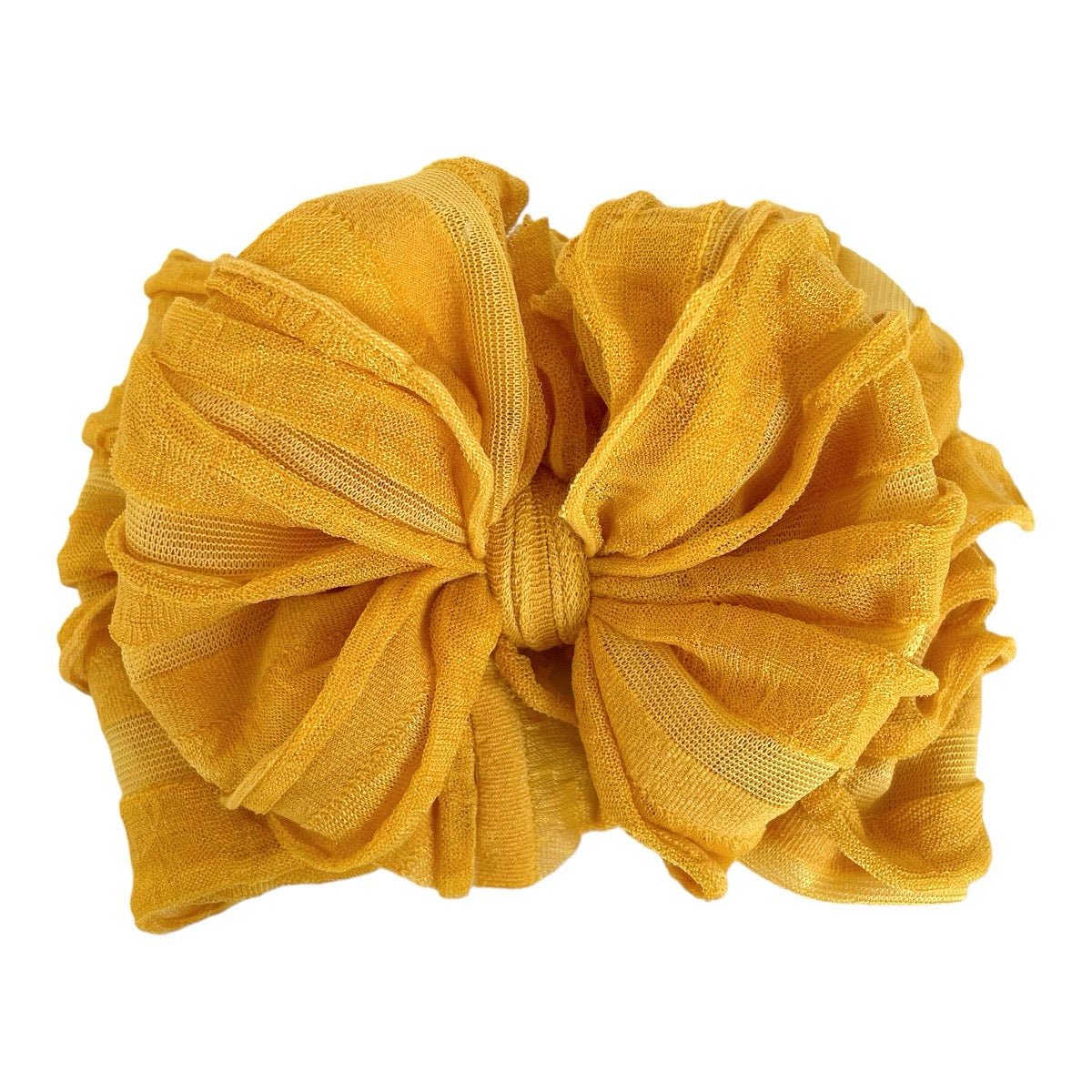 In Awe Couture Mustard Ruffled Headband