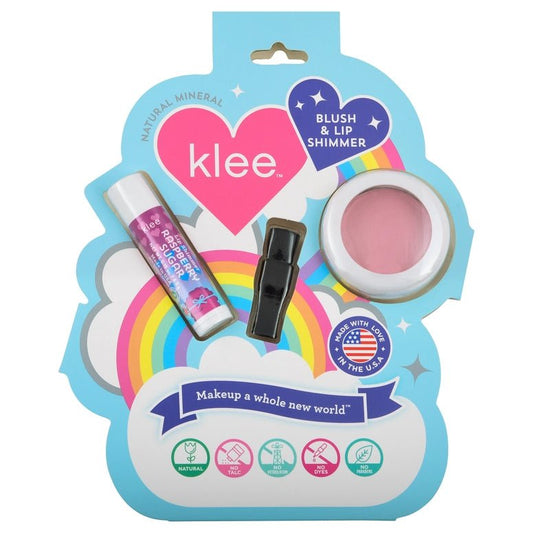 Klee Naturals Cotton Candy Whisper Mineral Blush & Lip Shimmer Set