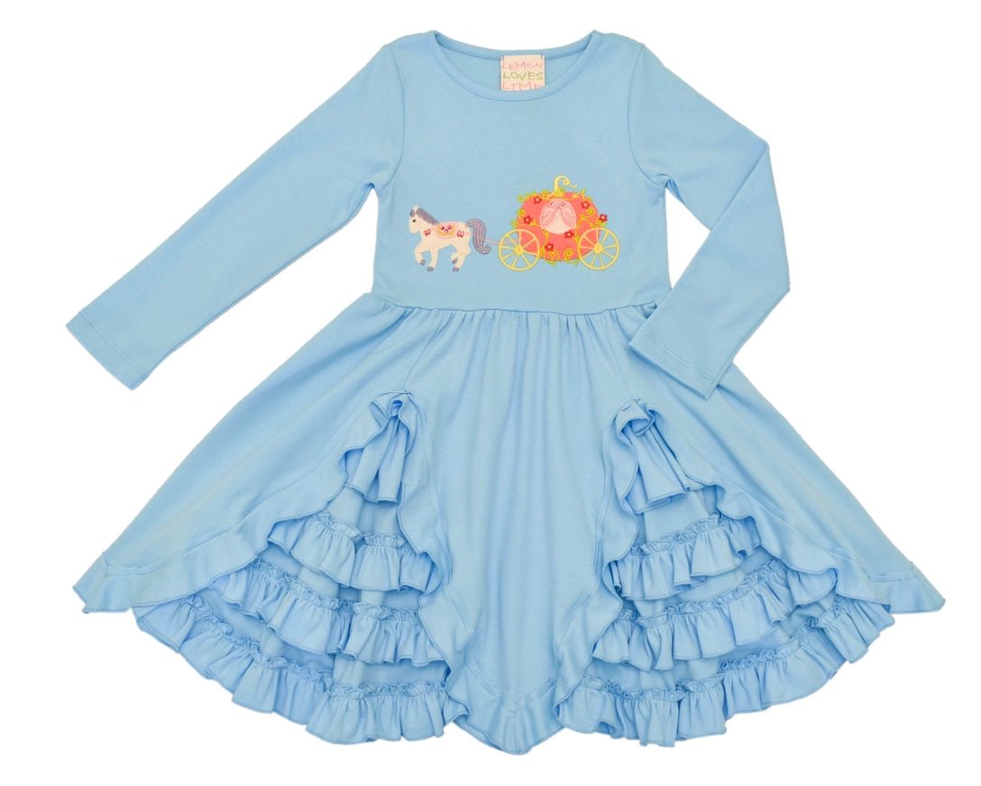 Lemon Loves Lime Cinderella Carriage Dress - Pacific