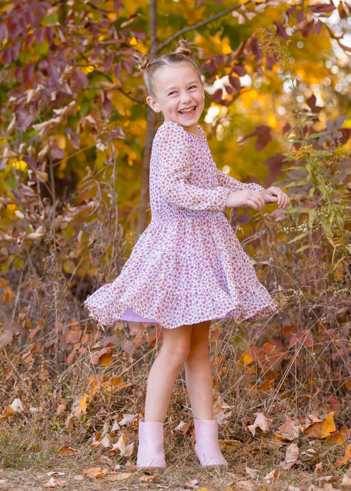 Mabel & Honey Rosabella Chiffon Dress - Purple