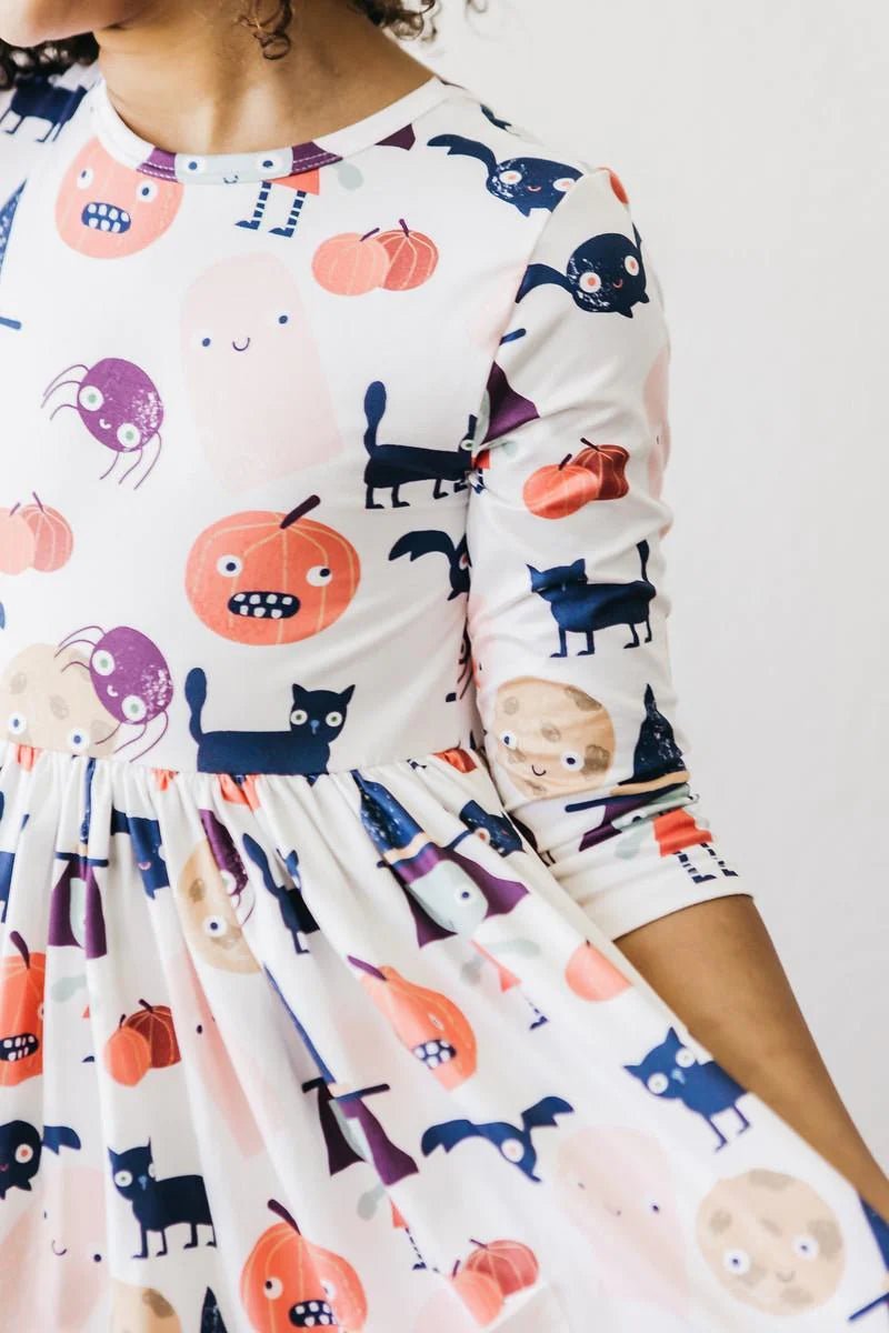 Mila & Rose Boo Crew Pocket Twirl Dress