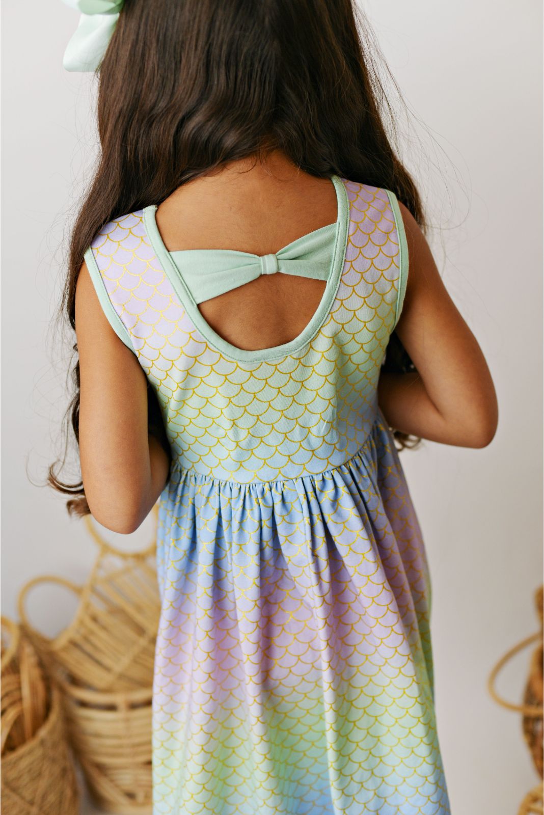 Swoon Baby Ombre Under The Sea Peony Bow Dress Style 23-80