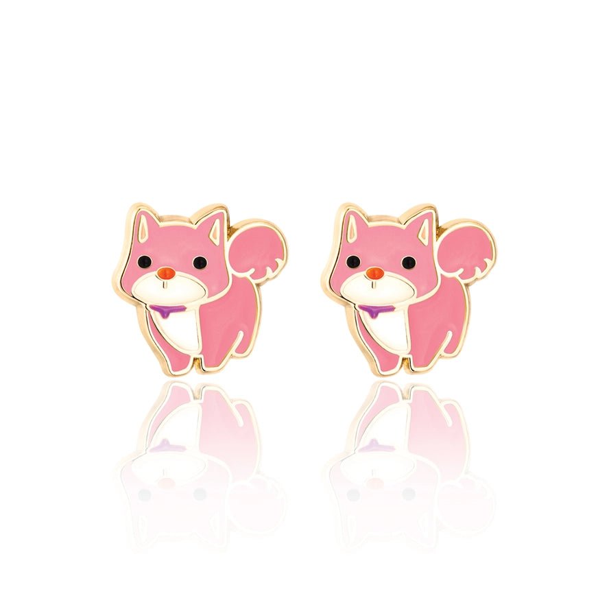 Girl Nation Cutie Stud Earrings - Charming Corgi