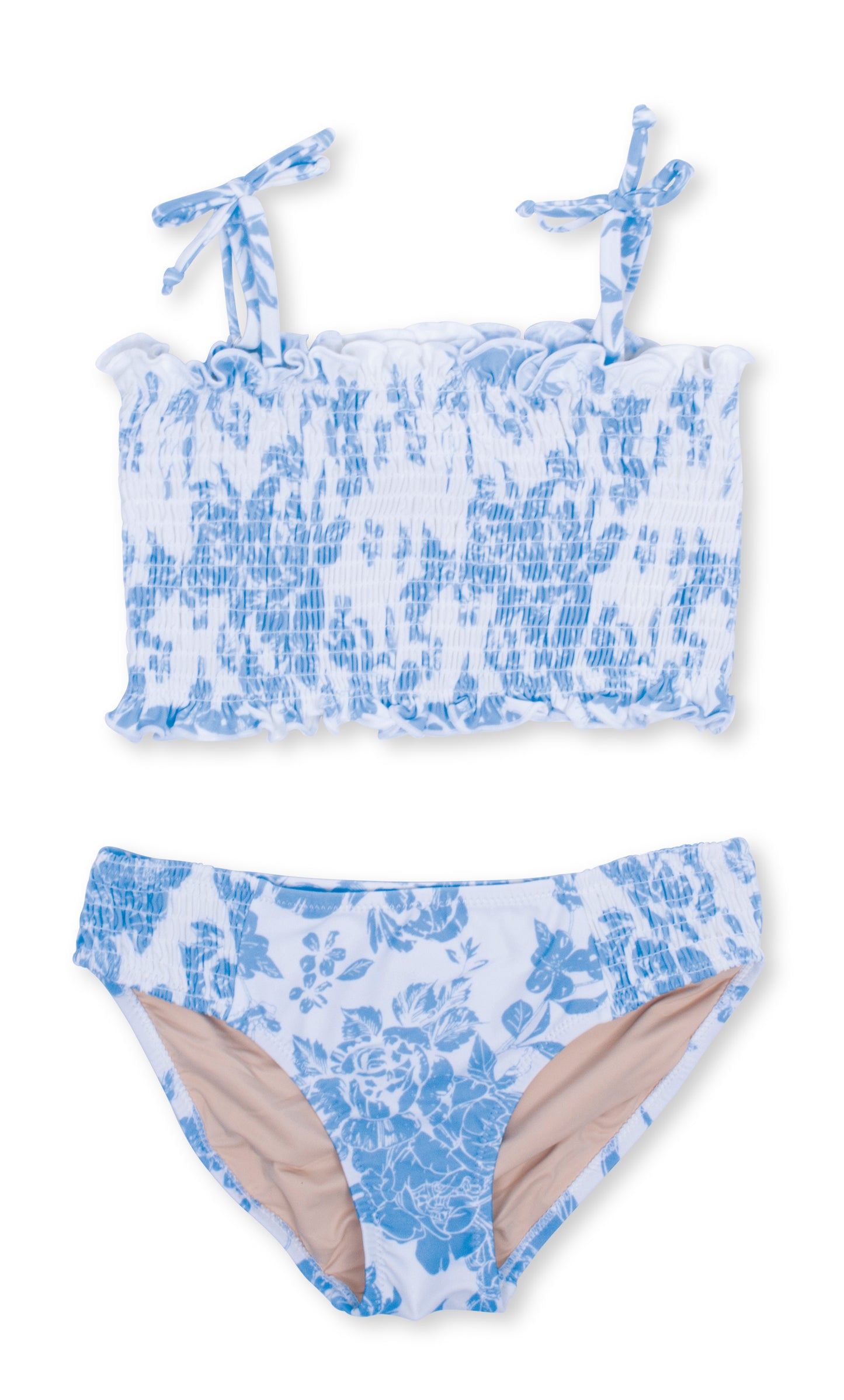 Shade Critters Blue Bouquet Smocked Girls Bikini