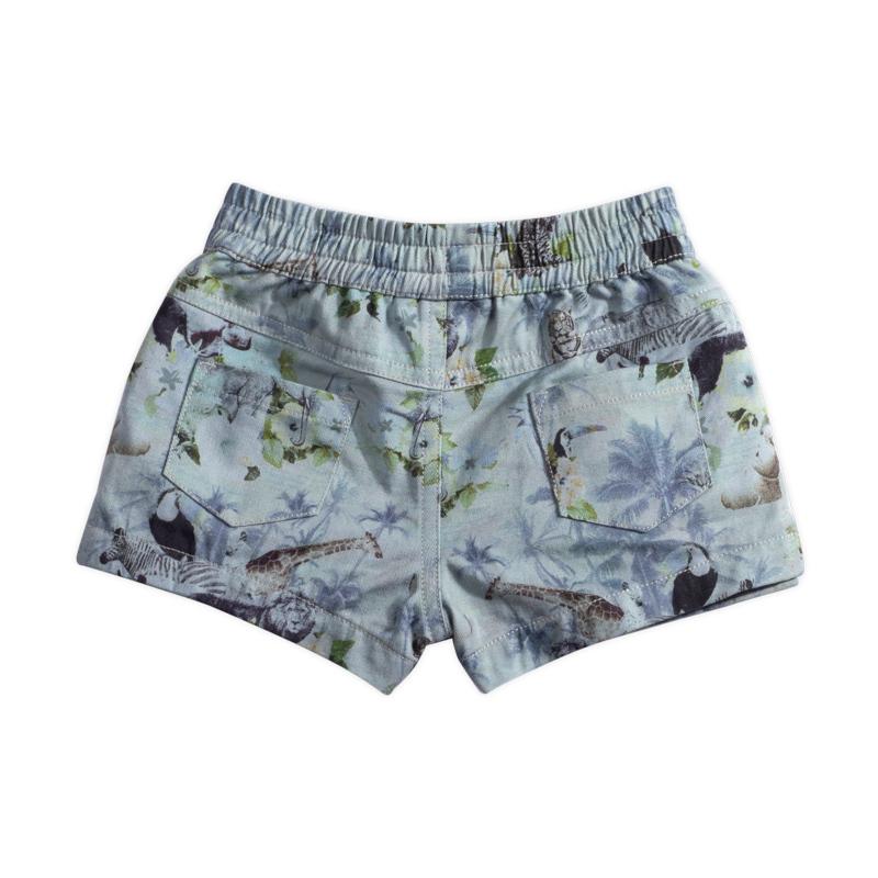 Little Wings Love Respect Protect Rhino T-Shirt and Hawaiian Print Shorts Set