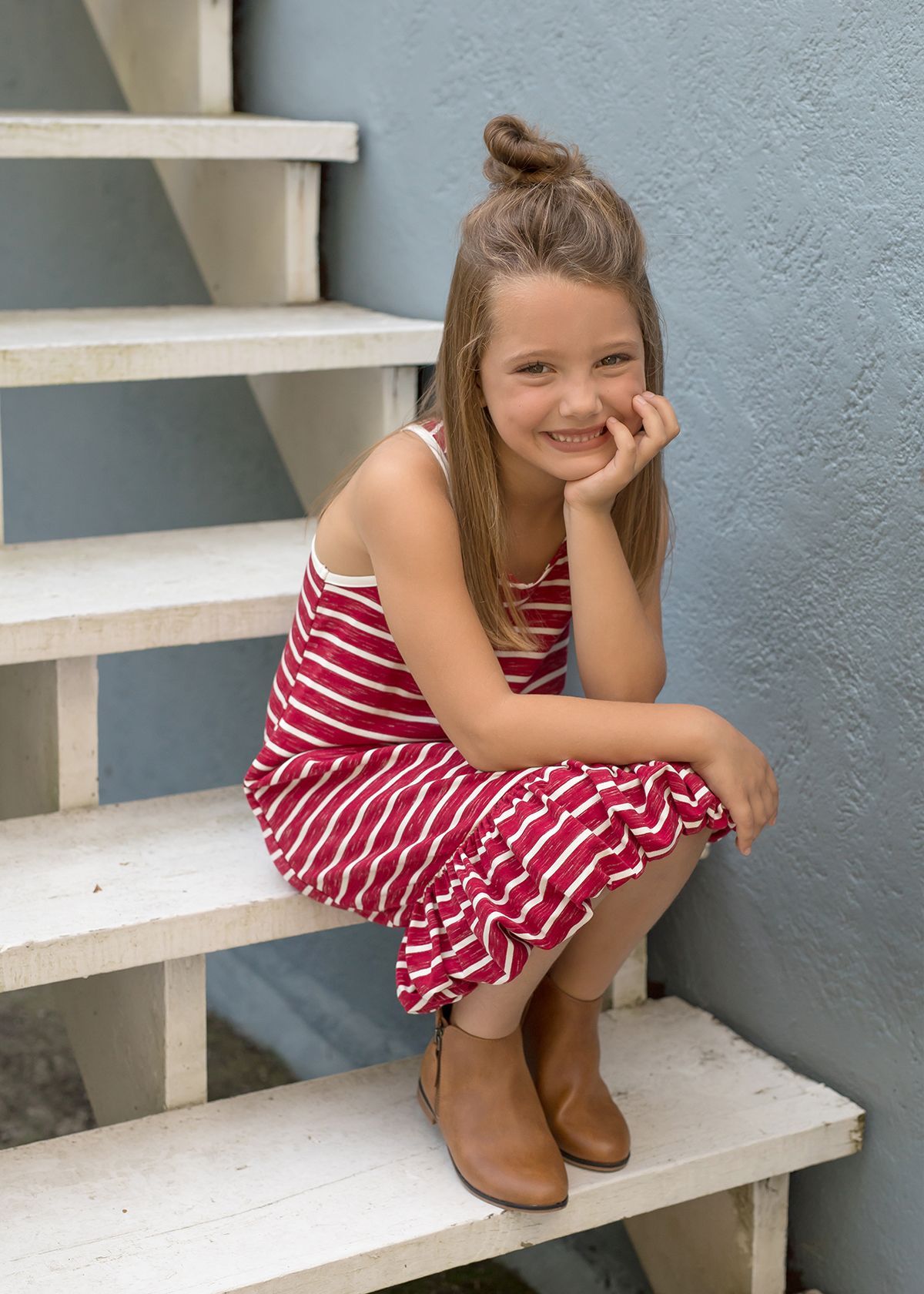 Isobella and Chloe Bubble Stripe Knit Dress Style 35-07