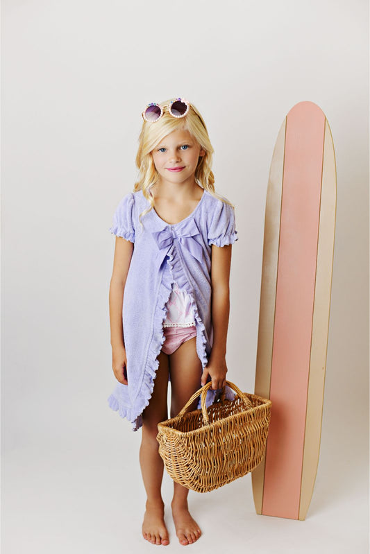 Swoon Baby Springtime Tartan Lavender Swim Cover Up