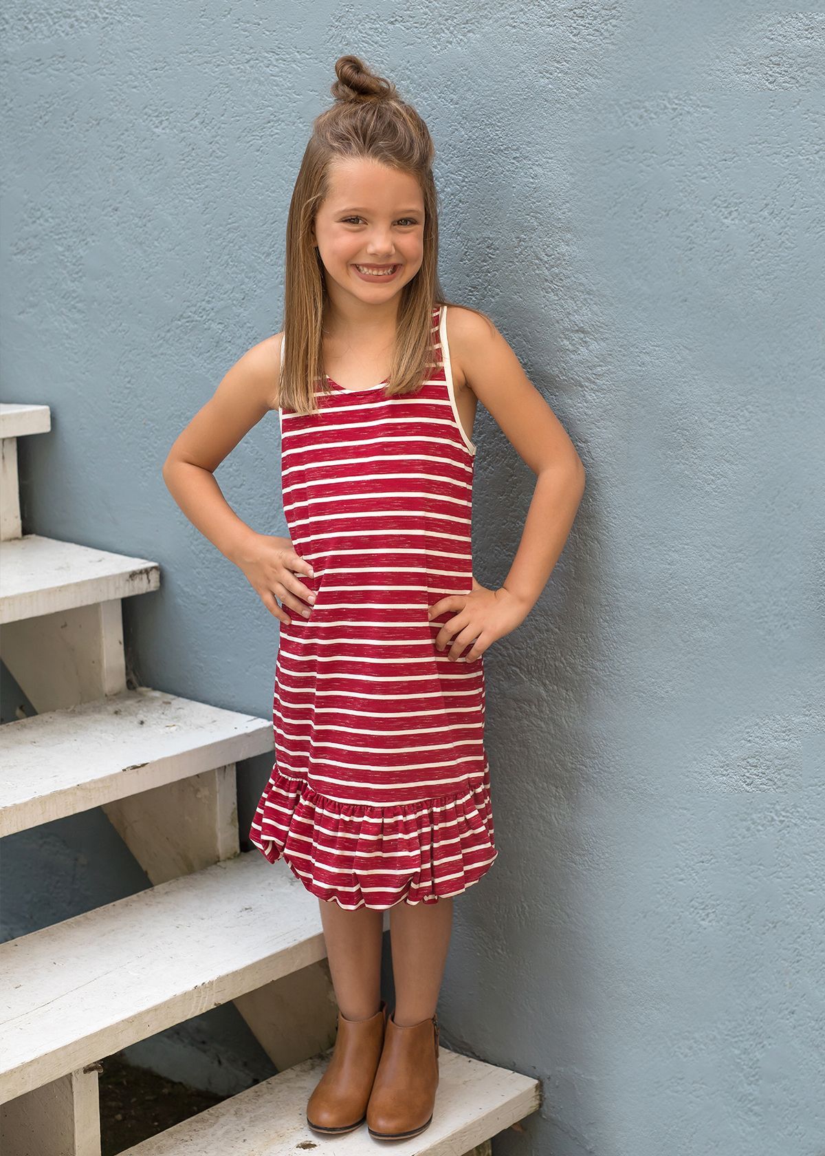 Isobella and Chloe Bubble Stripe Knit Dress Style 35-07