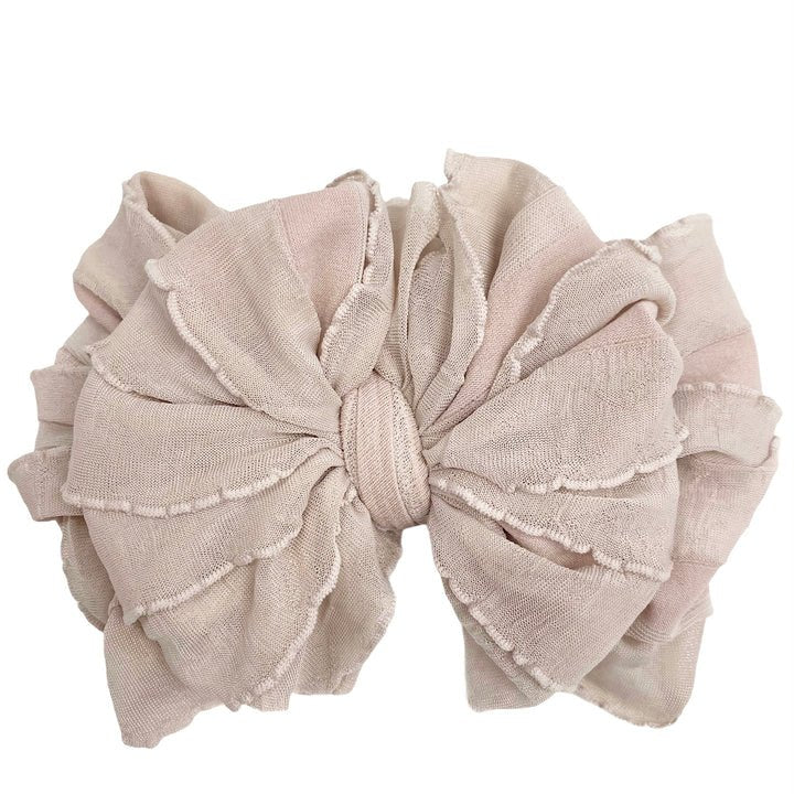 In Awe Couture Champagne Ruffled Headband