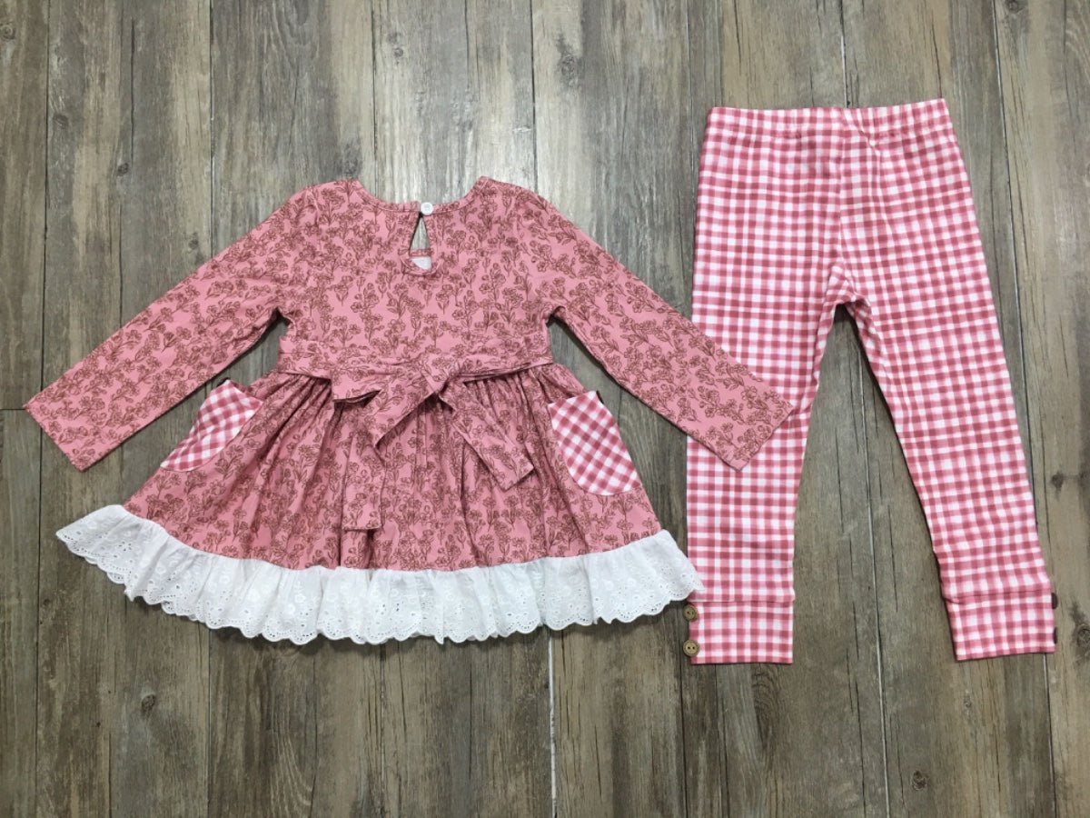 Serendipity Clothing Mauvewood Eyelet Pocket Tunic w/ Leggings Style 22-31