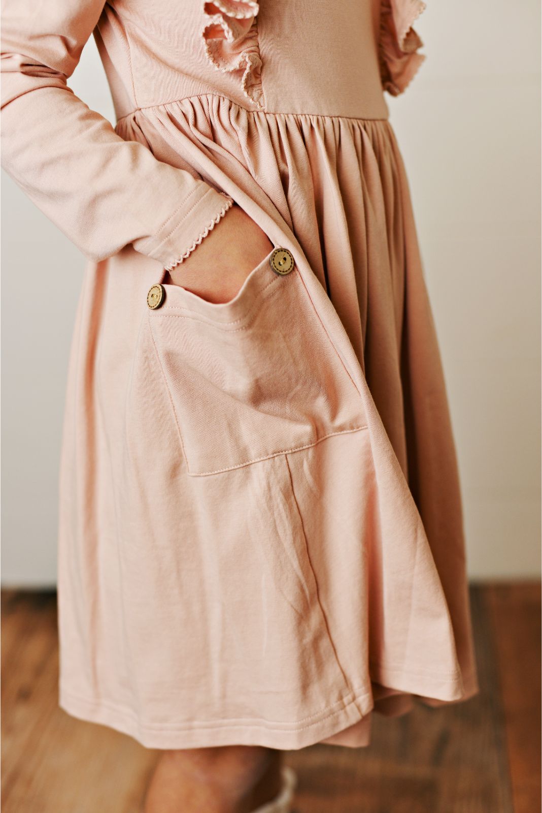 Serendipity Clothing Mauve Bella Picot Pocket Dress