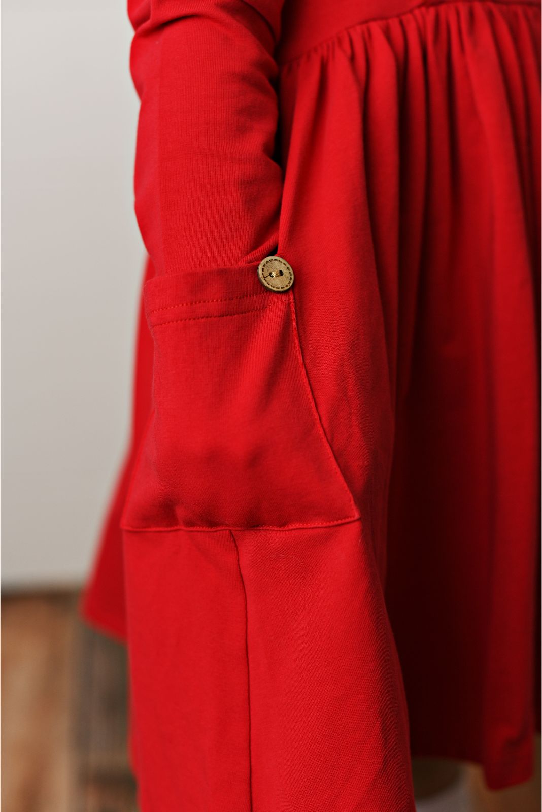 Serendipity Clothing Red Bella Picot Pocket Dress
