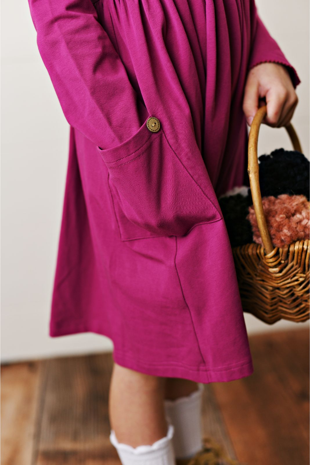 Serendipity Clothing Plum Bella Picot Pocket Dress
