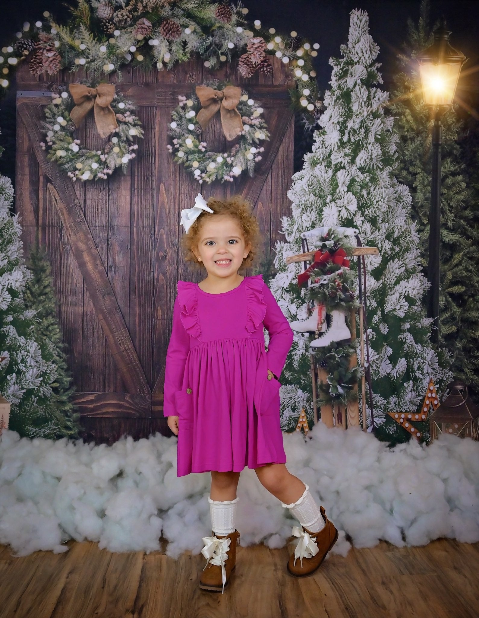 Serendipity Clothing Plum Bella Picot Pocket Dress