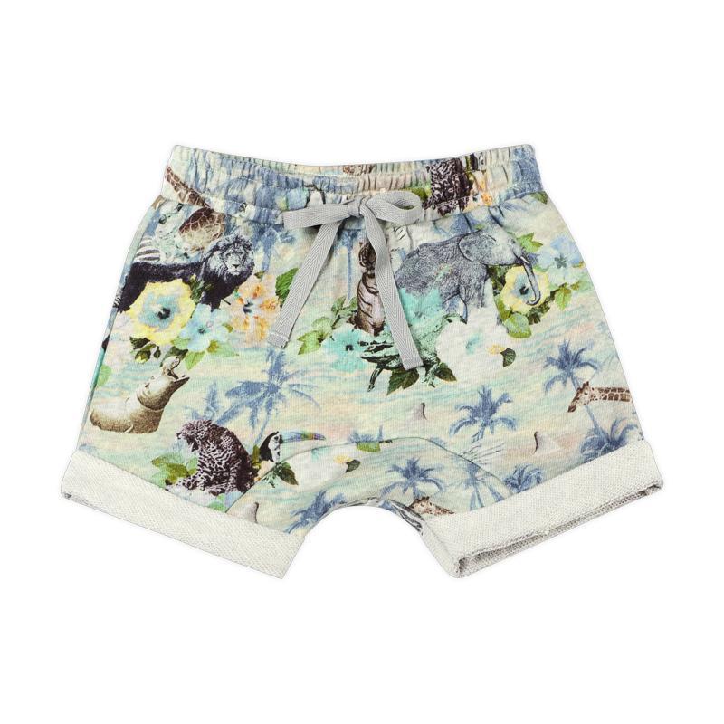 Little Wings Hello Cuff T-Shirt and Boys Hawaiian Print Shorts Set