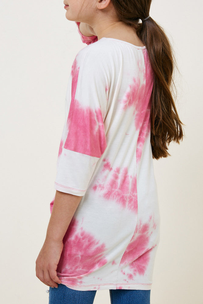 Hayden Girls Tie Dye Dolman Sleeve Top