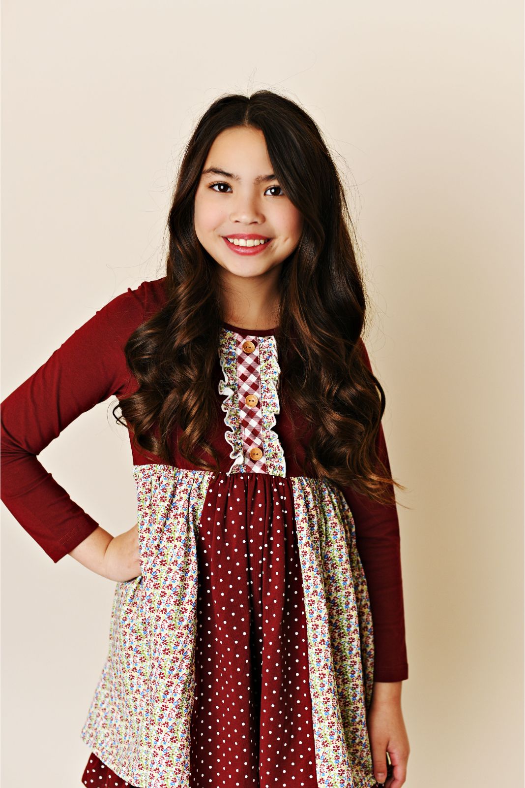 Swoon Baby Crimson Fluer Bliss Tier Dress Style 23-31