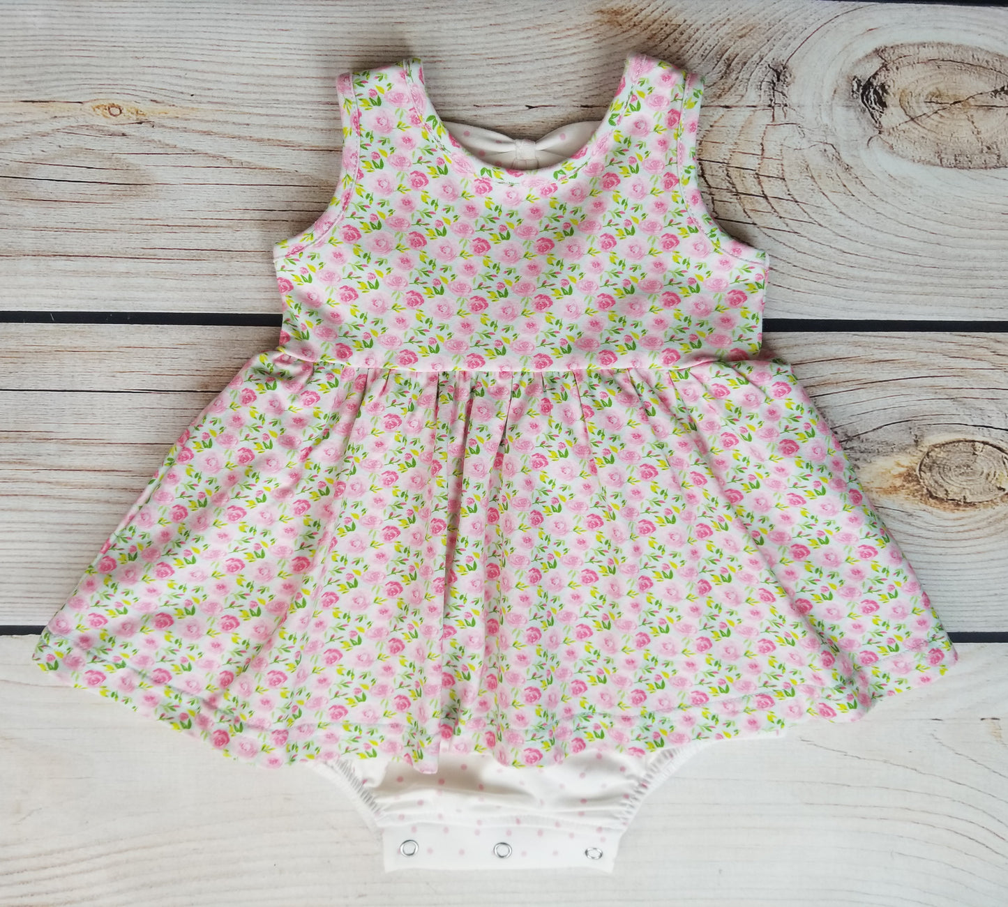 Swoon Baby Ditsy Floral Dainty Bow Bubble Dress Style 23-53