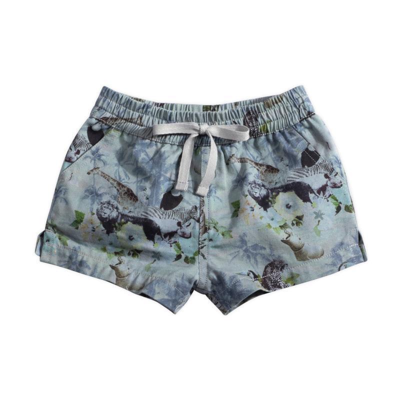 Little Wings Love Respect Protect Rhino T-Shirt and Hawaiian Print Shorts Set