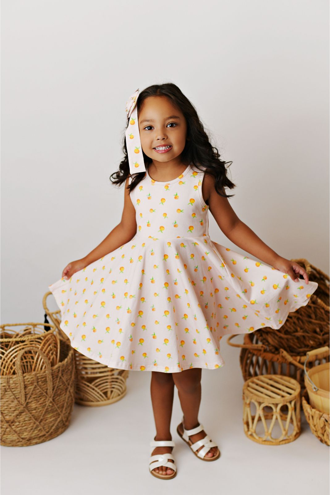 Swoon Baby Georgia Peach Ballet Bow Twirl Dress Style 23-20