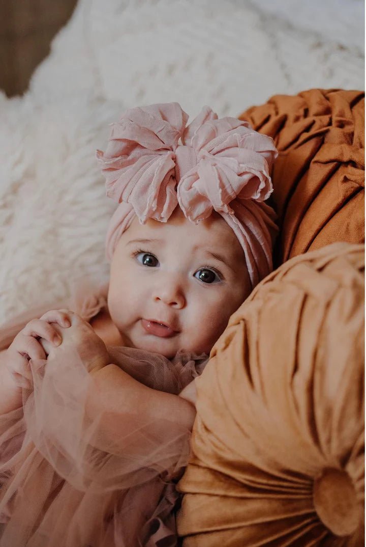 In Awe Couture Paris Pink Ruffled Headband
