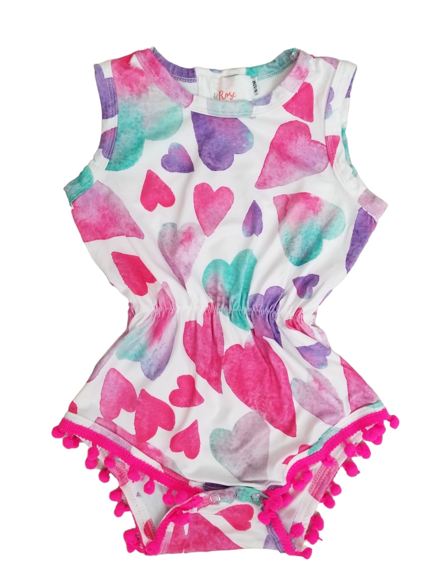 Mila & Rose Light Hearted Pom Pom Romper