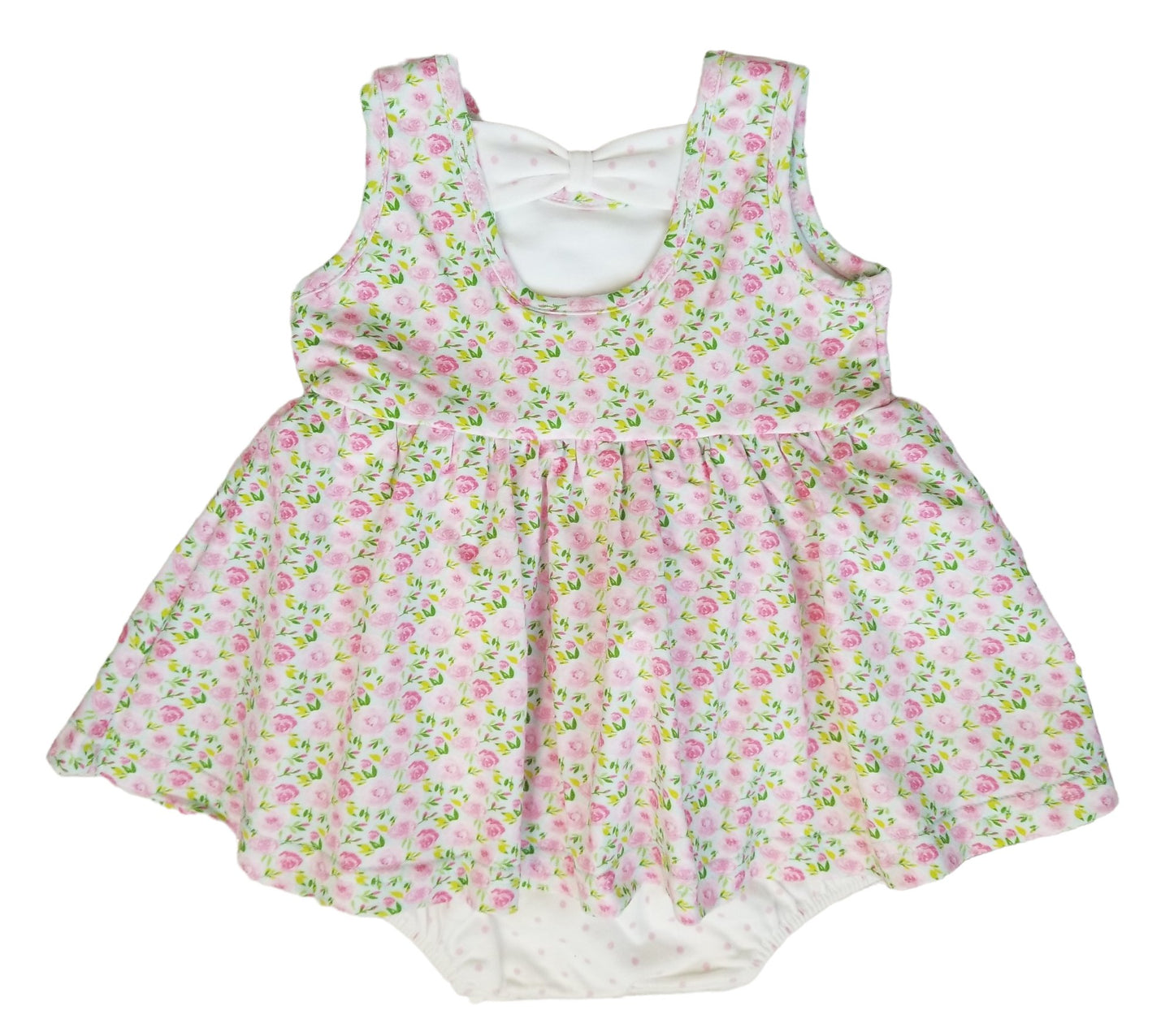 Swoon Baby Ditsy Floral Dainty Bow Bubble Dress Style 23-53